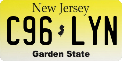 NJ license plate C96LYN