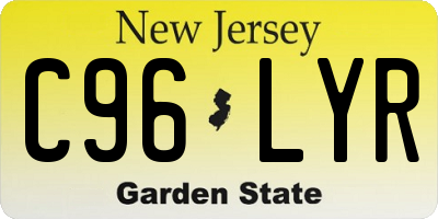 NJ license plate C96LYR