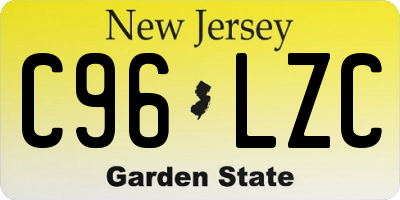 NJ license plate C96LZC