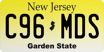 NJ license plate C96MDS