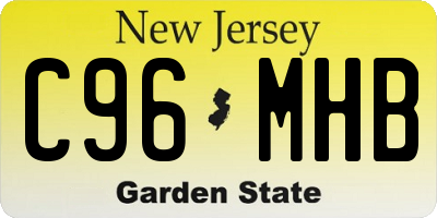 NJ license plate C96MHB