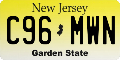 NJ license plate C96MWN