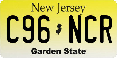 NJ license plate C96NCR