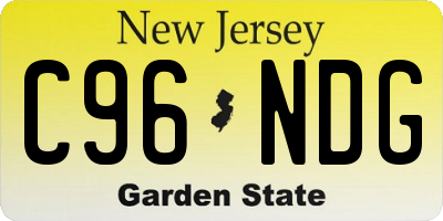 NJ license plate C96NDG