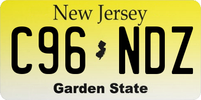 NJ license plate C96NDZ