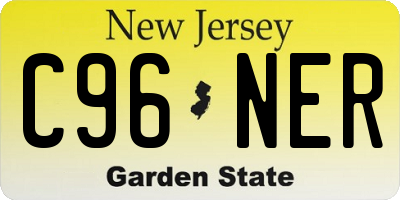 NJ license plate C96NER