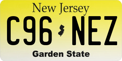 NJ license plate C96NEZ