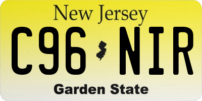 NJ license plate C96NIR