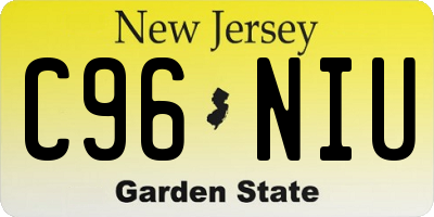 NJ license plate C96NIU