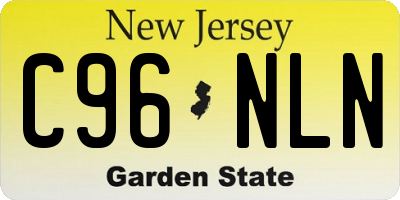 NJ license plate C96NLN