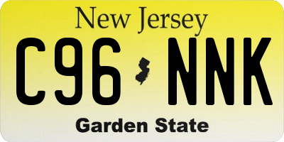 NJ license plate C96NNK