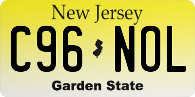 NJ license plate C96NOL