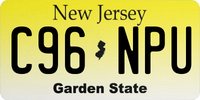 NJ license plate C96NPU