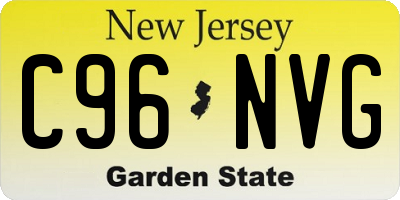 NJ license plate C96NVG