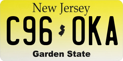 NJ license plate C96OKA