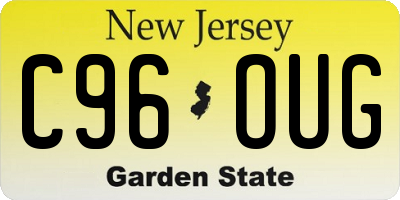 NJ license plate C96OUG