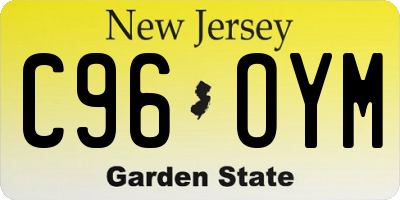 NJ license plate C96OYM
