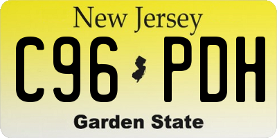 NJ license plate C96PDH