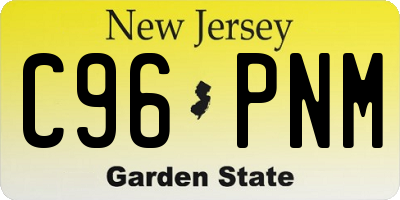 NJ license plate C96PNM