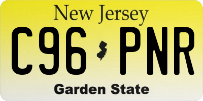 NJ license plate C96PNR