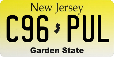 NJ license plate C96PUL