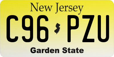 NJ license plate C96PZU