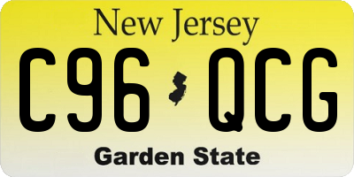 NJ license plate C96QCG