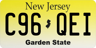NJ license plate C96QEI