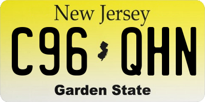 NJ license plate C96QHN
