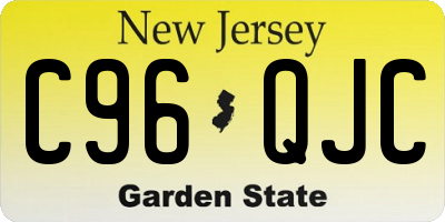 NJ license plate C96QJC