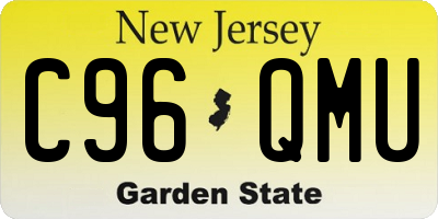 NJ license plate C96QMU