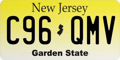 NJ license plate C96QMV