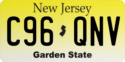 NJ license plate C96QNV