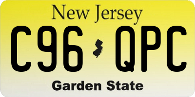 NJ license plate C96QPC