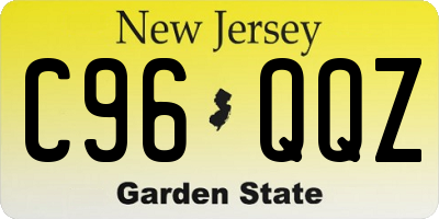 NJ license plate C96QQZ