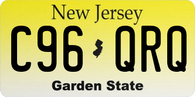NJ license plate C96QRQ
