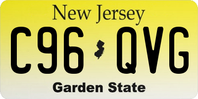 NJ license plate C96QVG