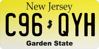 NJ license plate C96QYH