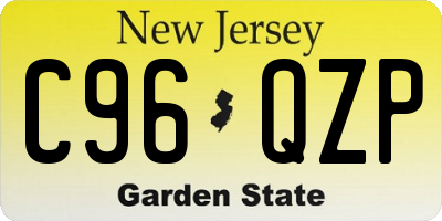 NJ license plate C96QZP