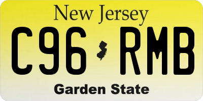 NJ license plate C96RMB