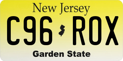 NJ license plate C96ROX