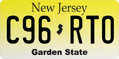 NJ license plate C96RTO