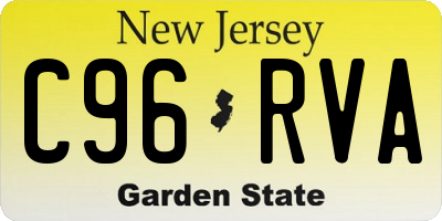 NJ license plate C96RVA