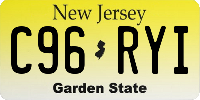 NJ license plate C96RYI