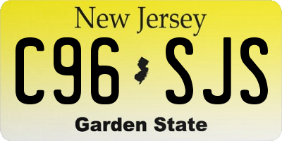 NJ license plate C96SJS