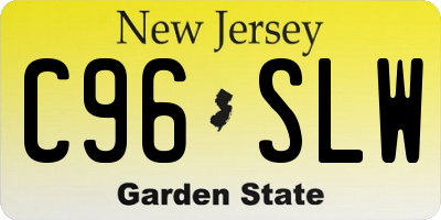 NJ license plate C96SLW