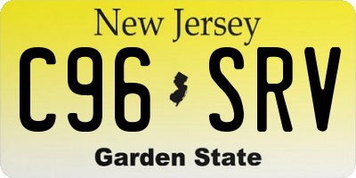 NJ license plate C96SRV