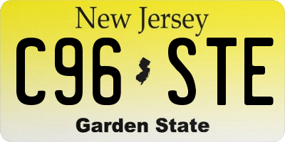 NJ license plate C96STE
