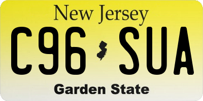 NJ license plate C96SUA