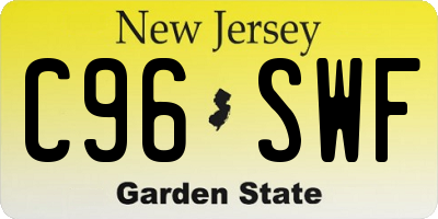NJ license plate C96SWF